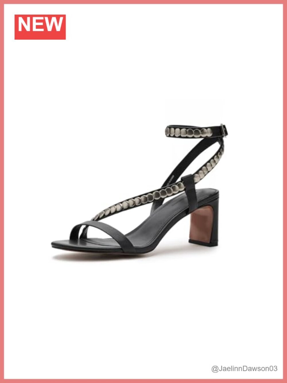 Rebecca Minkoff Catalina Block Heel Sandals Leather Open Toe